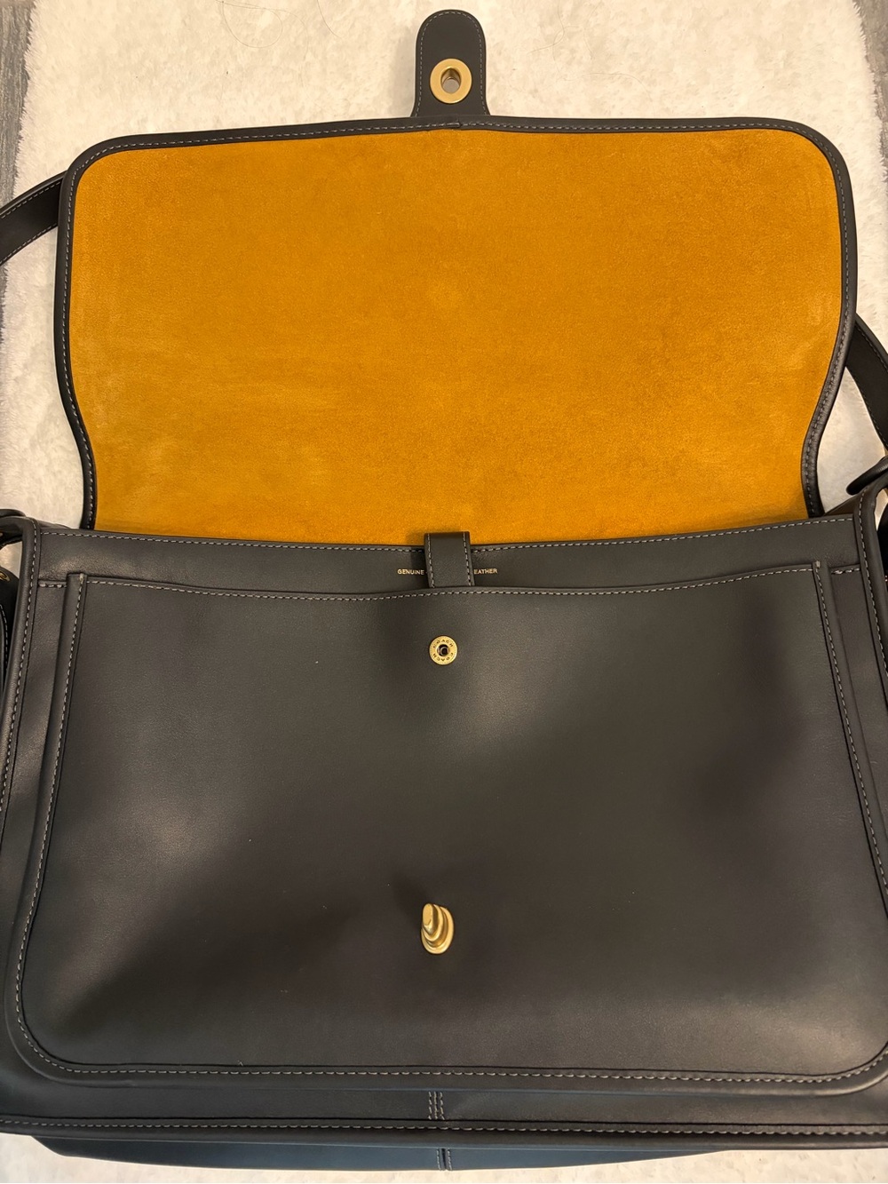 Coach Metropolitan Messenger Bag with Mustard Suede Interior and Gold Hardware - Picture 3 of 7
